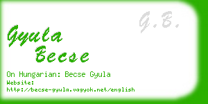 gyula becse business card
